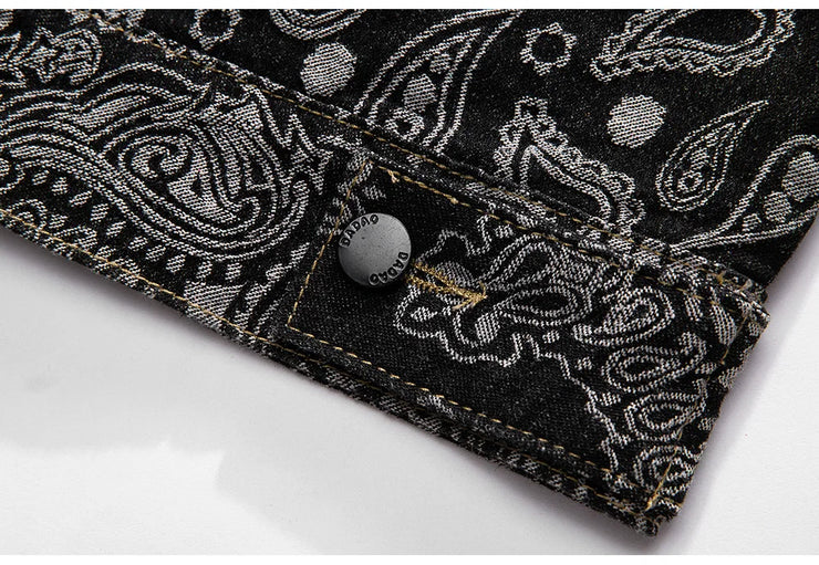 STREETWEAR  PRINTED PATTERN WEAVE  FASHIONABLE COAT