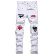 Men's Distressed Stretch Ripped Hip Hop Slim Fit
