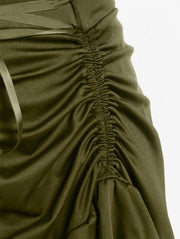Rosegal Black Ruffled  Sleeveless Midi Dresses