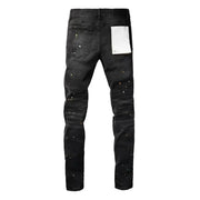 High Quality  American High Street Ripped Patch Trend Denim