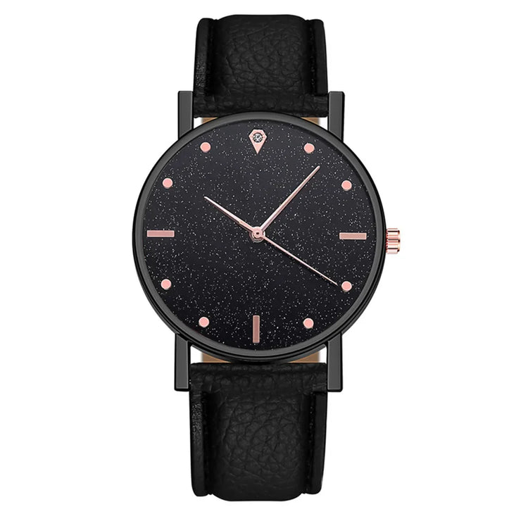 Quartz luxary leathered Wristwatch