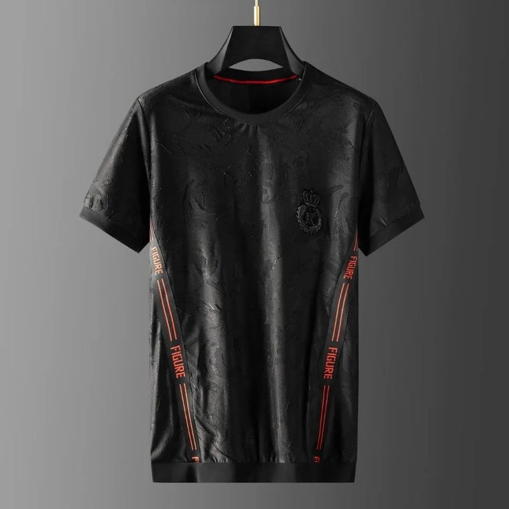European high-end Jacquard Ribbon splicing tracksuit