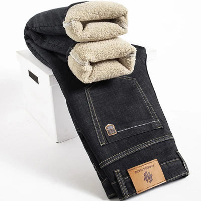 Winter Lamb Fluff  Straight styled denim