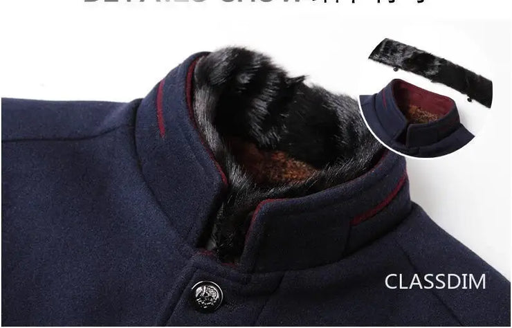 Men Woollen Trench Cashmere Jackets