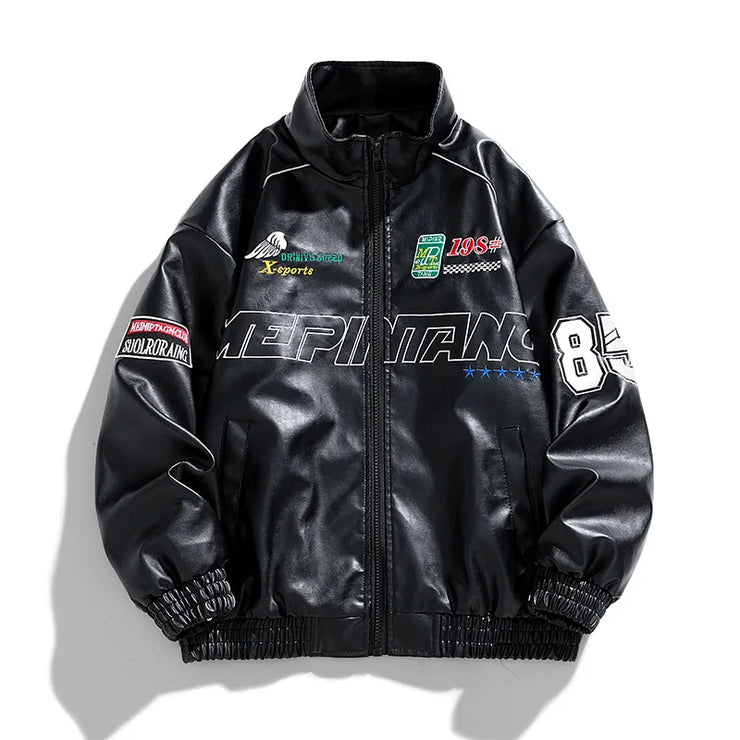 RETRO EMBROIDERY WINDBIKER STREET JACKET