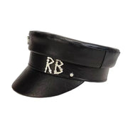Designer Leather Diamond RB Letter Caps