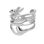 Luxury Double Bead Ball Ring  by DARK