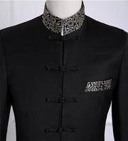 Luxury Gold Floral Embroidery  Suit for men