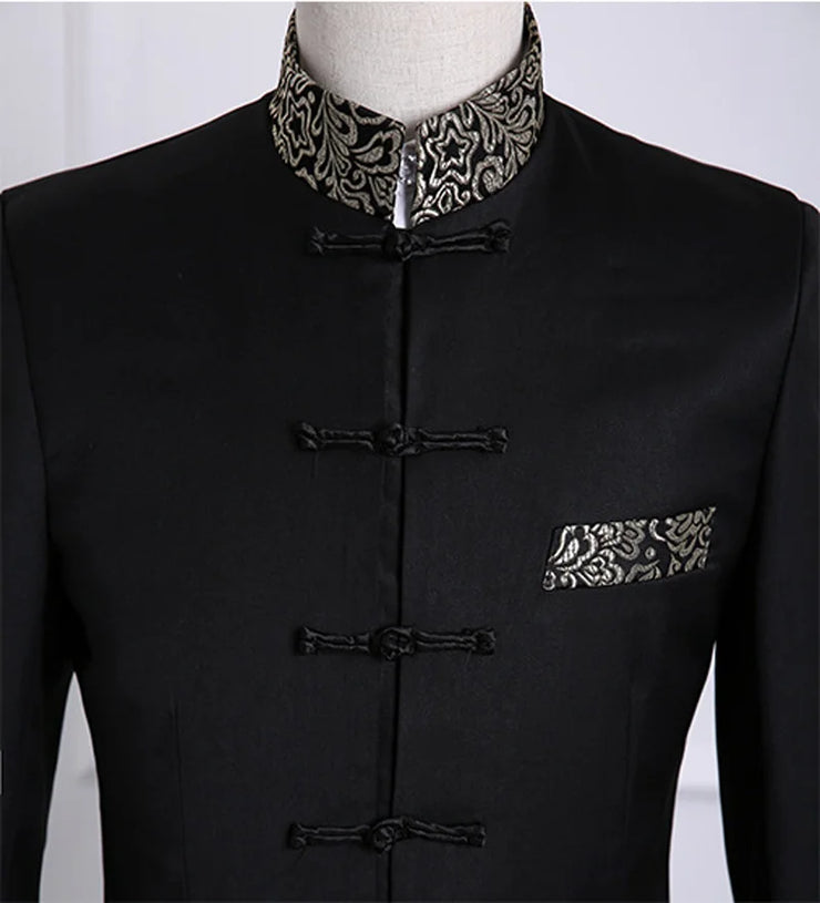 Luxury Gold Floral Embroidery  Suit for men
