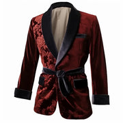 Men's Vintage Velvet Smoking robe Jacket