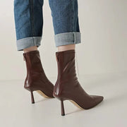 Luxury  Pointed High Ankle Boots