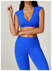 V-Neck Sexy Women Sports  Workout Bra