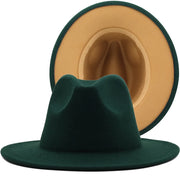 Two toned fedoras beige bottom Hat