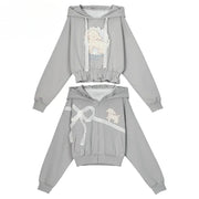 Grey Kawaii Mori Girl Versatile Sports Leisure