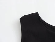 Vintage Chic Casual Patchwork O-Neck Sleeveless