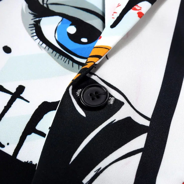 Men's luxury Streetwear printed cropped jacket