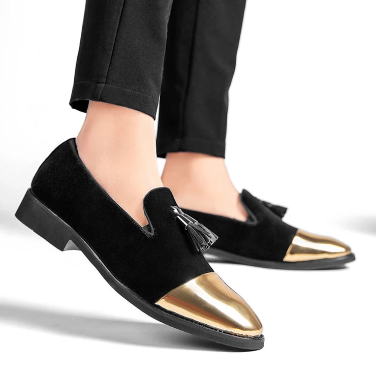 DESIGNER VELVET TASSELS LOAFERS FOR MEN