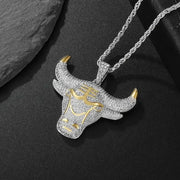 Bling Iced Out Pistol Pendant Submachine Gun Necklace