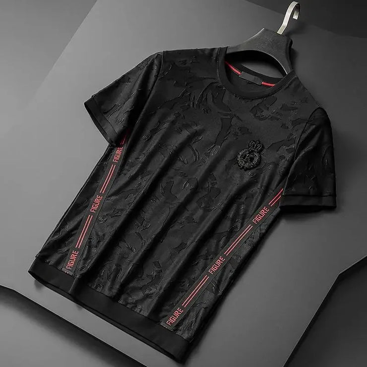 European high-end Jacquard Ribbon splicing tracksuit