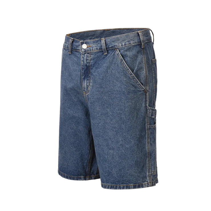 FOG DRIFT SUMMER SIMPLE  CASUAL LOOSE ZIPPER SOLID SHORT