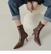Luxury  Pointed High Ankle Boots