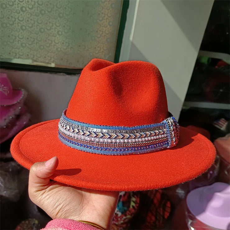 Hand sewn Fedoras adjustable unisex hat