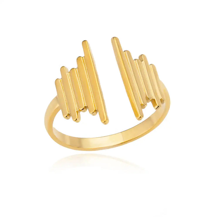 Luxury Double Bead Ball Ring  by DARK
