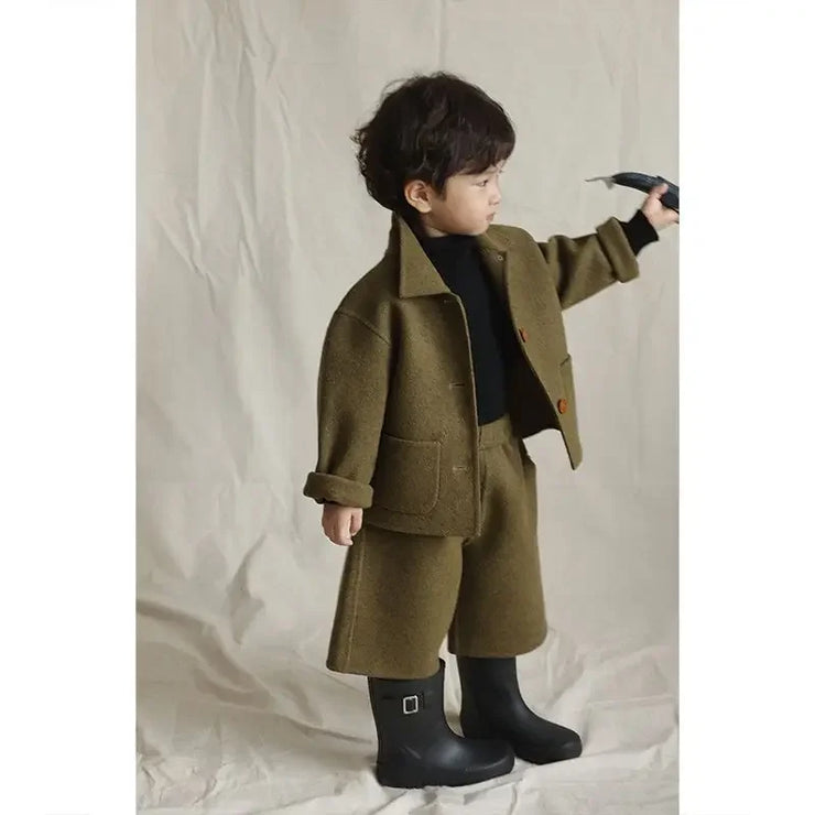 RETRO CLASSIC KOREAN STYLE TWO PIECE CHILDREN'S WEAR