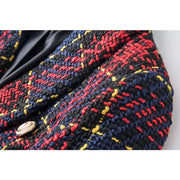 Scotticize Vintage Thick Woolen Red Plaid Pattern Slim Fit Blazer