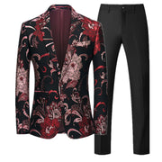 Luxury partywear Slim Fit Jacquard Blazer and Pants