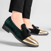 DESIGNER VELVET TASSELS LOAFERS FOR MEN