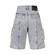 HIGH STREET HIP HOP PUNK DENIM SHORT