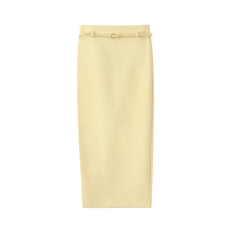 Women's Luxury High Waist Side Zipper Midi Skirt