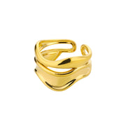 Luxury Double Bead Ball Ring  by DARK