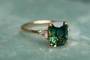 Elegant Square Emerald Ring for Women