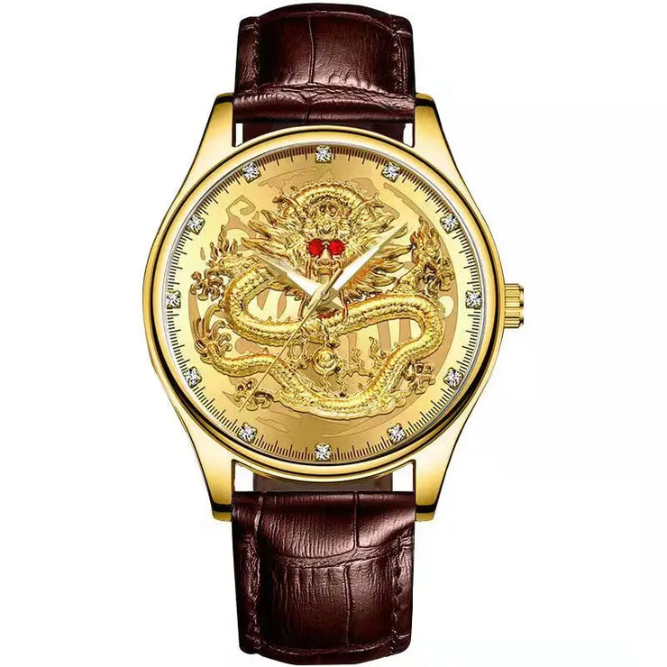 men's leisure belt quartz luminous watch
