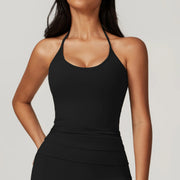 WOMENS HALTERNECK YOGA VEST SPORTS BRA