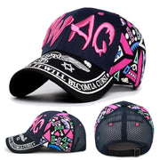 Parent-Child Cartoon Embroidery Letter SunShade Baseball Cap