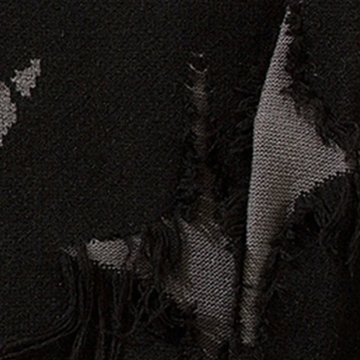 SKULL PSTTERN KNOITTED PULLOVER BREATHABLE LONFG SLEEVE