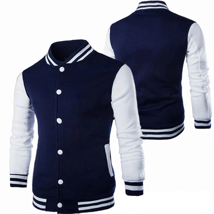 Slim Fit College Varsity Jacket for Men