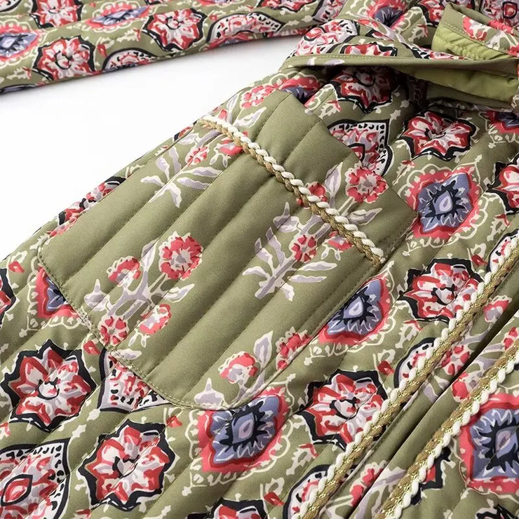 TRIBAL ETHNIC PRINT THICK FASHIONABLE JACKET