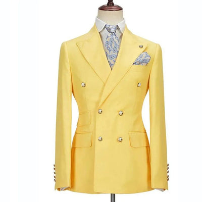 Peak Lapel Elegant Wedding Full Set Male two piece suit