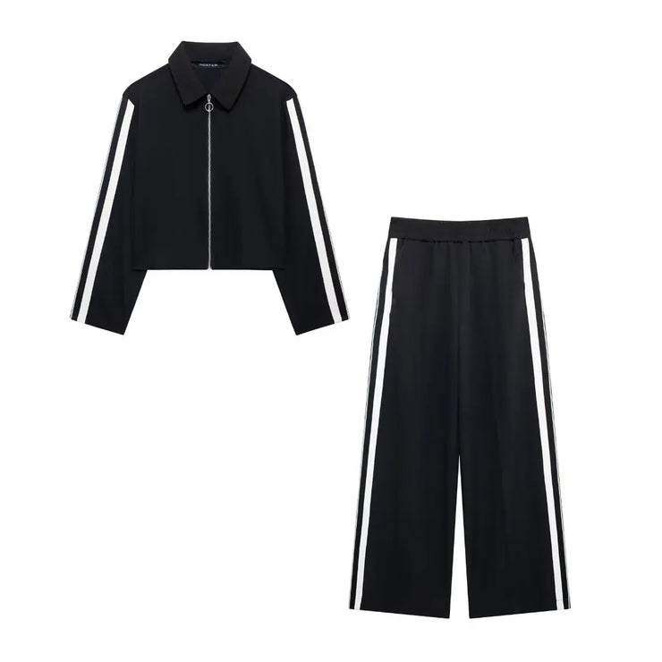 Luxury Black venom Striped Sports Set