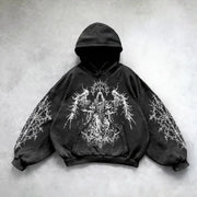Men Vintage High Street Hooded Sweatshirt