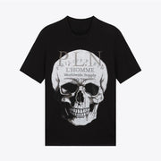 SKULL PRINTED COTTON HARAJAKU T-SHIRT