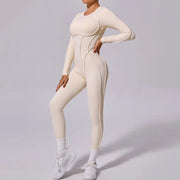 Backless Long-sleeved One-piece Jumpsuit
