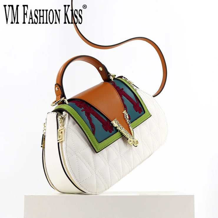 Luxury Designer Embroidery Handbag