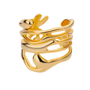 Luxury Double Bead Ball Ring  by DARK