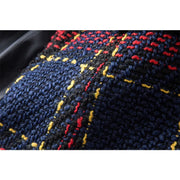 Scotticize Vintage Thick Woolen Red Plaid Pattern Slim Fit Blazer