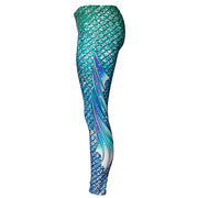 Green Mermaid Cosplay Printed leg-in